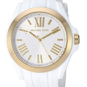 Michael Kors Womens MK2730 Bradshaw White Silicone